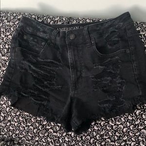 Black Denim Shorts